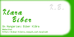 klara biber business card